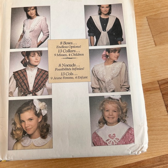 McCall's Pattern 3205- collars and hair bows for women and children . Uncut - Picture 10 of 10